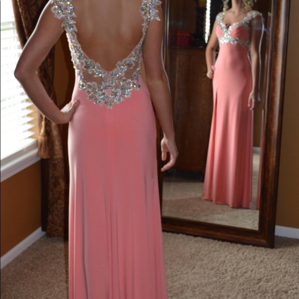 Tony Bowls Coral Prom Dress - Picture 2 of 2